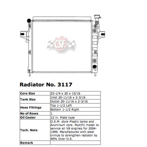 Used Radiator fits: 2008 Jeep Grand cherokee 3.7 Grade A