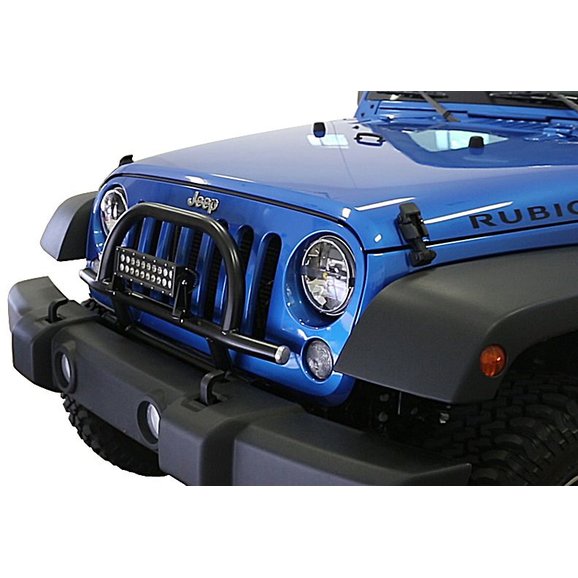 Rock Hard 4X4 Light Mount with Grill Guard Rock Hard 4X4 RH6061 Light Mount with Grill Guard for 07-18 Jeep Wrangler & Wrangler Unlimited with Factory Bumper