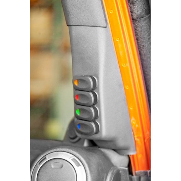Rugged Ridge Passenger Side A-Pillar Switch Pod Kit Rugged Ridge 17235.97 Passenger Side A-Pillar Switch Pod Kit for 11-18 Jeep Wrangler JK
