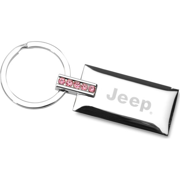 Automotive Gold Jeweled Jeep Logo Keychain in Purple Automotive Gold KC9121PJEE Jeweled Jeep Logo Keychain in Purple