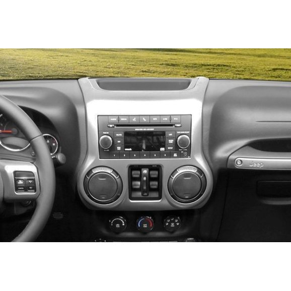Rugged Ridge Center Radio Trim in Charcoal Rugged Ridge 11157.24 Center Radio Trim in Charcoal for 11-18 Jeep Wrangler JK
