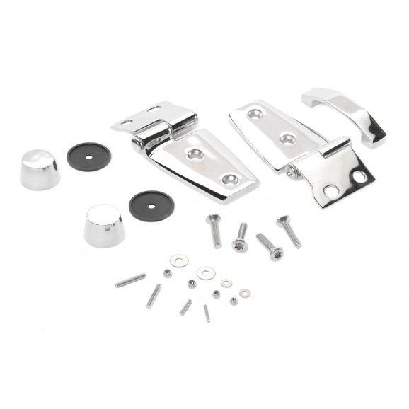 Crown Automotive Stainless Steel Hood Kit Crown Automotive RT34076 Stainless Steel Hood Kit for 07-18 Jeep Wrangler JK