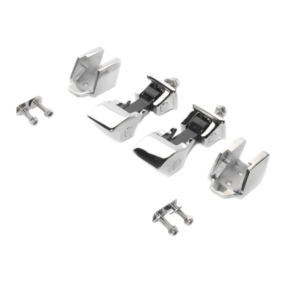 Crown Automotive Stainless Steel Hood Catch Kit Crown Automotive RT26044 Stainless Steel Hood Catch Kit for 97-06 Jeep Wrangler TJ & Unlimited