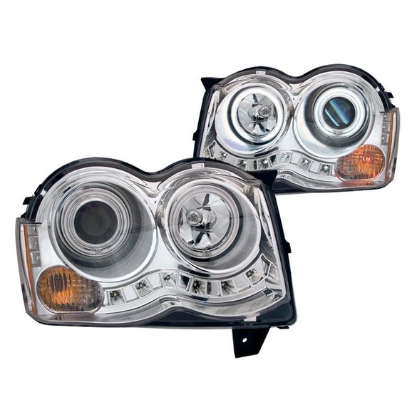 Anzo USA Projector HALO Headlights with Clear Lense Amber Bulb (CCFL) (HID) Anzo USA 111232 Projector HALO Headlights with Clear Lense Amber Bulb (CCFL) (HID) for 08-10 Jeep Grand Cherokee WK