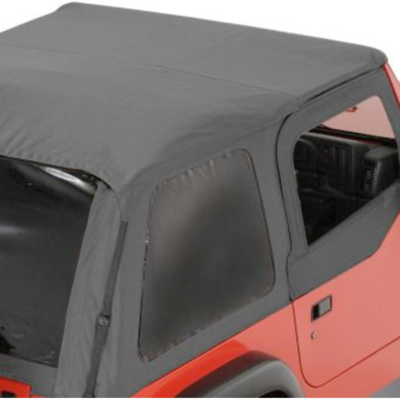 Rampage Products Frameless Trail Top Replacement Passenger Side Tinted Window in Black Diamond Rampage Products 1095351623 Frameless Trail Top Replacement Passenger Side Tinted Window in Black Diamond for 97-06 Jeep Wrangler TJ with Rampage Frameless Trail Top ONLY