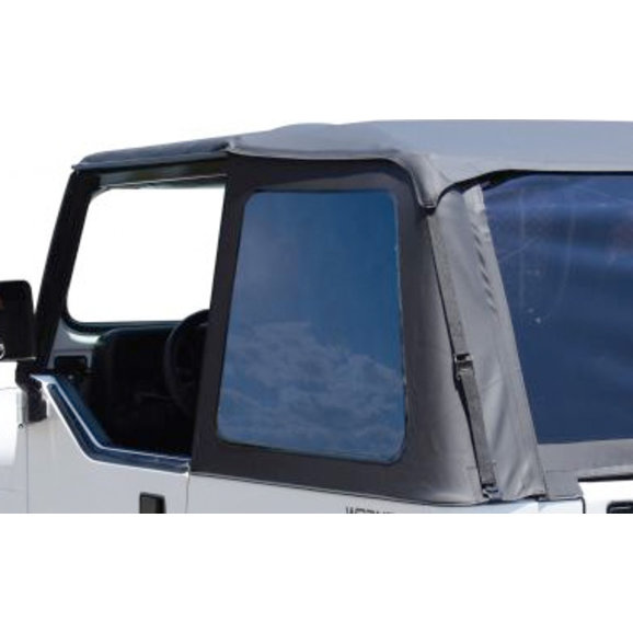 Rampage Products Frameless Trail Top Replacement Driver Side Tinted Window in Black Diamond Rampage Products 1094350423 Frameless Trail Top Replacement Driver Side Tinted Window in Black Diamond for 92-95 Jeep Wrangler YJ with Rampage Frameless Trail Top ONLY