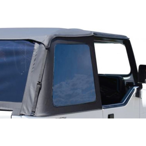 Rampage Products Frameless Trail Top Replacement Passenger Side Tinted Window in Black Diamond Rampage Products 1094351623 Frameless Trail Top Replacement Passenger Side Tinted Window in Black Diamond for 92-95 Jeep Wrangler YJ with Rampage Frameless Trail Top ONLY