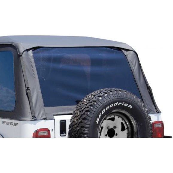 Rampage Products Frameless Trail Top Replacement Rear Tinted Window in Black Diamond Rampage Products 1094351823 Frameless Trail Top Replacement Rear Tinted Window in Black Diamond for 92-95 Jeep Wrangler YJ with Rampage Frameless Trail Top ONLY