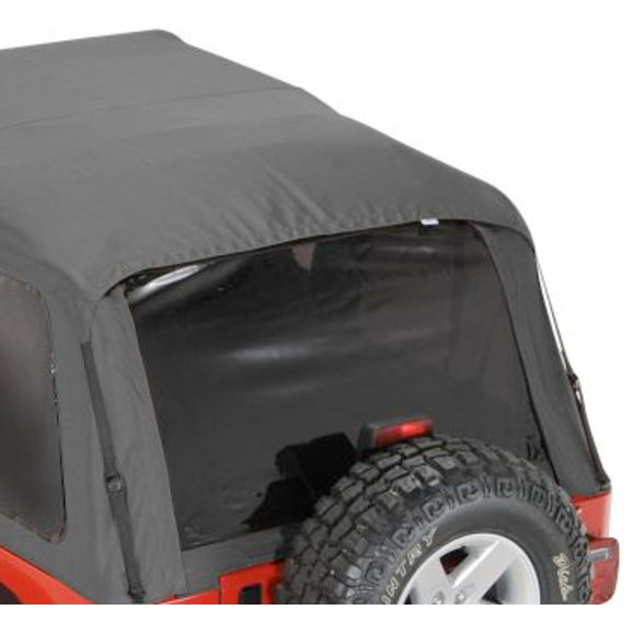 Rampage Products Frameless Trail Top Replacement Rear Tinted Window in Black Diamond Rampage Products 1096351823 Frameless Trail Top Replacement Rear Tinted Window in Black Diamond for 04-06 Jeep Wrangler Unlimited TJ with Rampage Frameless Trail Top ONLY