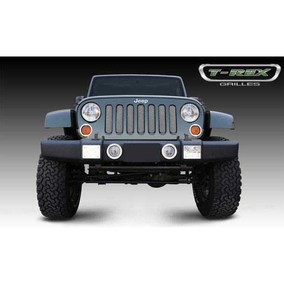 T-Rex Sport Series Formed Chrome Mesh Grille T-Rex 44481 Sport Series Formed Chrome Mesh Grille for 07-18 Jeep Wrangler JK
