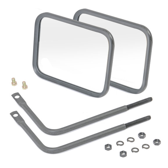 Crown Automotive Safari Mirrors in Black Crown Automotive RT30005 Safari Mirrors in Black for 76-18 Jeep CJ and Wrangler YJ, TJ, JK & Unlimited