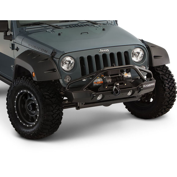 Bushwacker Factory Coverage 9.5" Width Front Pocket Style Fender Flares Bushwacker 10077-02 Factory Coverage 9.5" Width Front Pocket Style Fender Flares for 07-18 Jeep Wrangler JK