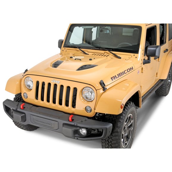 Mopar 10th Anniversary Rubicon Hood with Functional Vents Mopar 82213656AC 10th Anniversary Rubicon Hood with Functional Vents for 07-18 Jeep Wrangler JK