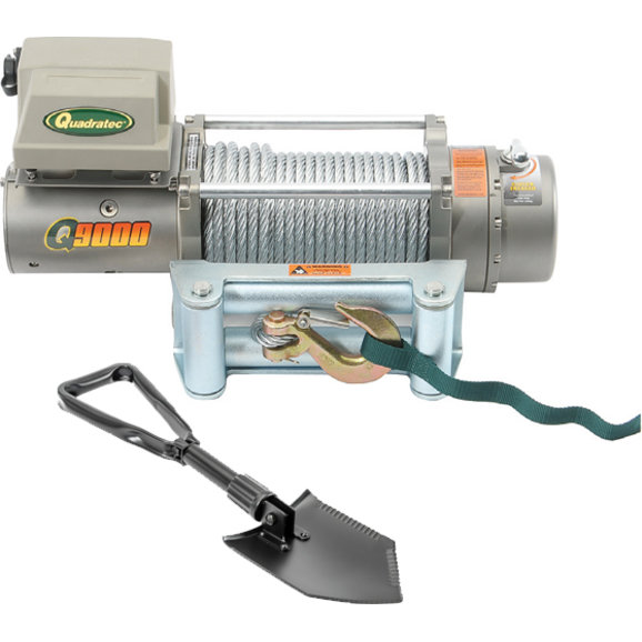 Quadratec Exclusive Q9000 Self Recovery Winch in Gray for FREE Quadratec Heavy Duty Folding