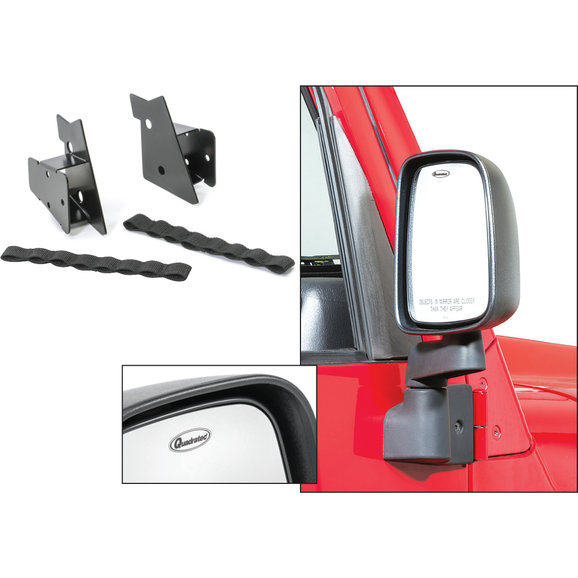 Quadratec Replacement Mirrors & Relocation Brackets Quadratec Replacement Mirrors & Relocation Brackets for 97-06 Jeep Wrangler TJ & Unlimited