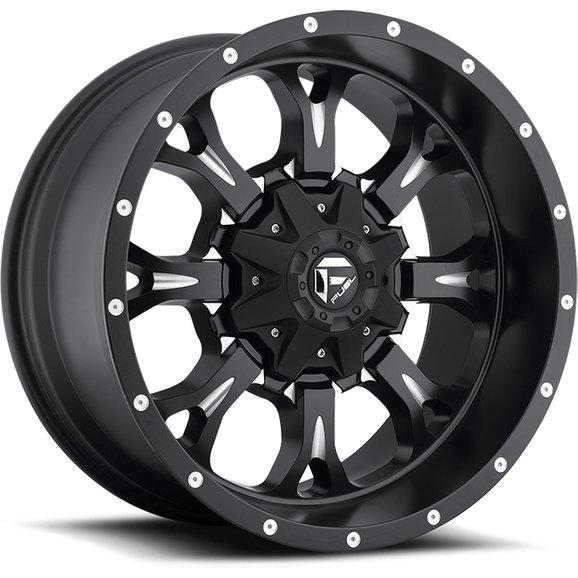 Fuel® Off-Road Krank Wheel in Black with Machined Accents Fuel® Off-Road Krank Wheel in Black with Machined Accents for 07-20 Jeep Wrangler JK, JL and Gladiator JT