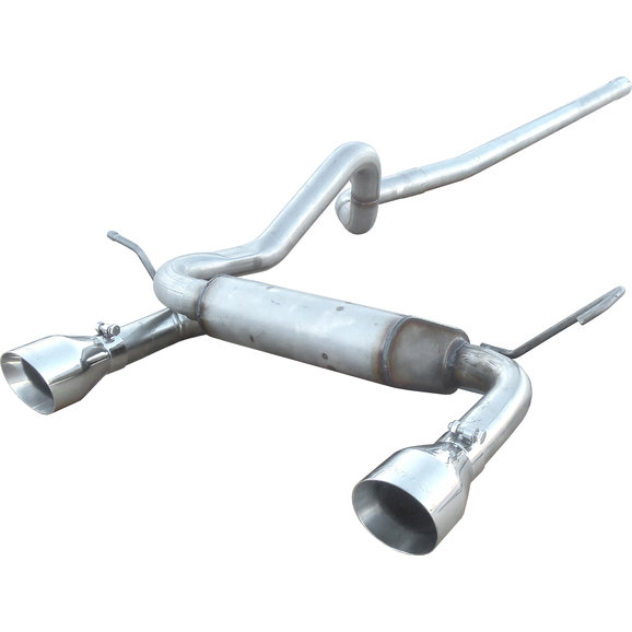 Pypes Performance Exhaust 4.5" Dual Cat-Back System with Polished Tips Pypes Performance Exhaust SJJ19S 4.5" Dual Cat-Back System with Polished Tips for 07-18 Jeep Wrangler Unlimited JK 4 Door