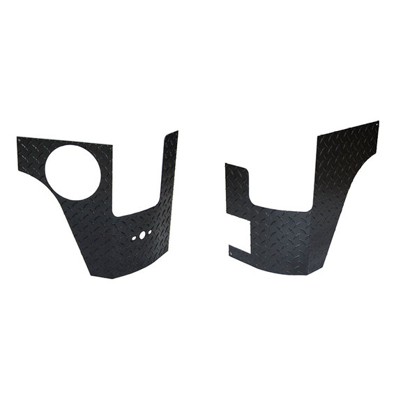 Warrior Products Rear Corners with Holes in Black Diamond Plate Warrior Products 919APC Rear Corners with Holes in Black Diamond Plate for 07-18 Jeep Wrangler JK 2 Door