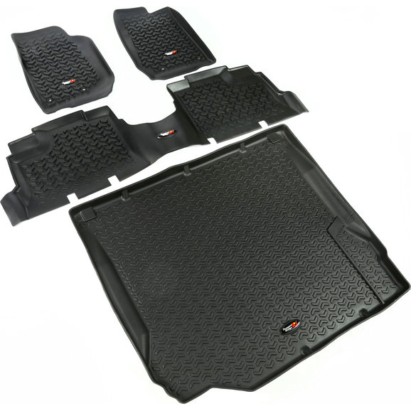 Rugged Ridge 4 Piece Floor Liner Kit Rugged Ridge 4 Piece Floor Liner Kit for 07-10 Jeep Wrangler Unlimited JK 4 Door