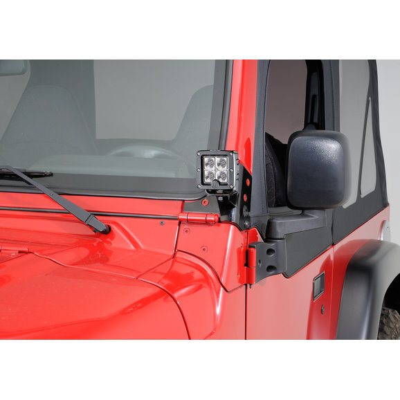 KC HiLiTES 3" C3 LED Lights with Windshield Mount Brackets for 9706