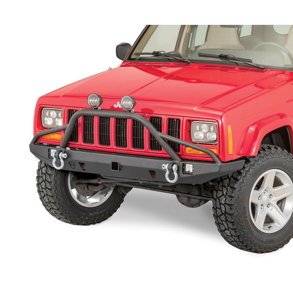 JCR Offroad Defender Front Bumper with 2" Receiver for 8401 Jeep