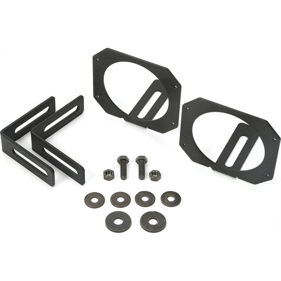 Rugged Ridge Round Fog Light Mount Brackets Rugged Ridge 11232.23 Round Fog Light Mount Brackets for 07-18 Jeep Wrangler JK