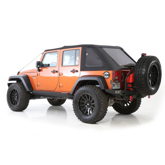 Smittybilt Bowless Combo Soft Top Smittybilt 9083235 Bowless Combo Soft Top for 07-18 Jeep Wrangler Unlimited JK
