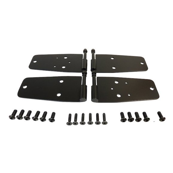 Crown Automotive Black Stainless Steel Full Steel Door Hinge Kit Crown Automotive RT34093 Black Stainless Steel Full Steel Door Hinge Kit for 76-93 CJ Series & Wrangler YJ