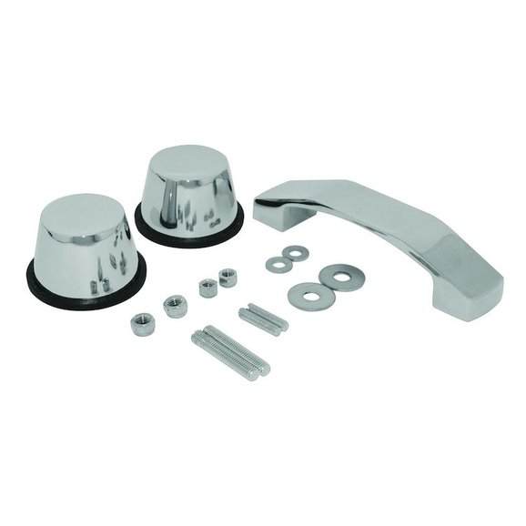 Crown Automotive Stainless Steel Windshield Tie Down Kit Crown Automotive RT34097 Stainless Steel Windshield Tie Down Kit for 97-18 Jeep Wrangler TJ & JK
