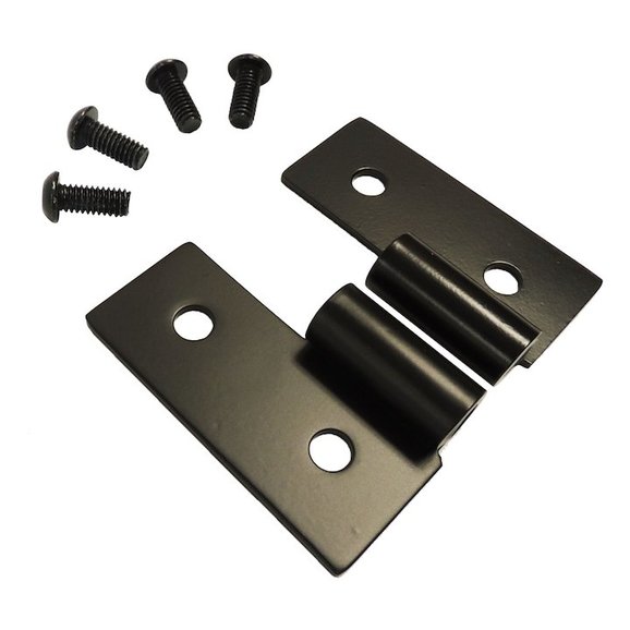 Crown Automotive Black Stainless Steel Lower Door Hinge Bracket Set Crown Automotive RT34092 Black Stainless Steel Lower Door Hinge Bracket Set for 55-06 Jeep CJ Series, Wrangler YJ & TJ