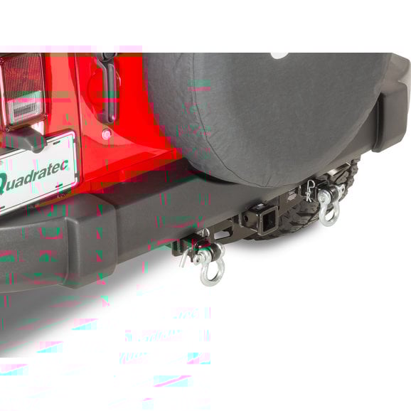 VersaHitch 2" Receiver Hitch with Wiring Kit, Jeep Logo Plug, 1.5" Receiver D-Ring Mount & 3/4" D-Ring VersaHitch 2" Receiver Hitch with Wiring Kit, Jeep Logo Plug, 1.5" Receiver D-Ring Mount & 3/4" D-Ring for 07-18 Jeep Wrangler JK