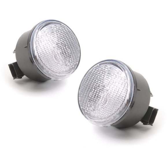 Crown Automotive Clear Parking Lamps with Amber Bulbs Crown Automotive RT28029 Clear Parking Lamps with Amber Bulbs for 07-13 Jeep Wrangler JK