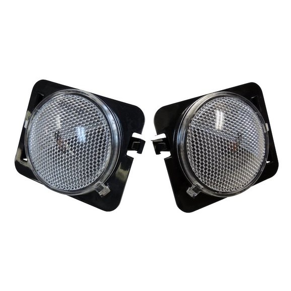 Crown Automotive Clear Side Marker Lens Kit Crown Automotive RT28028 Clear Side Marker Lens Kit for 07-18 Jeep Wrangler JK