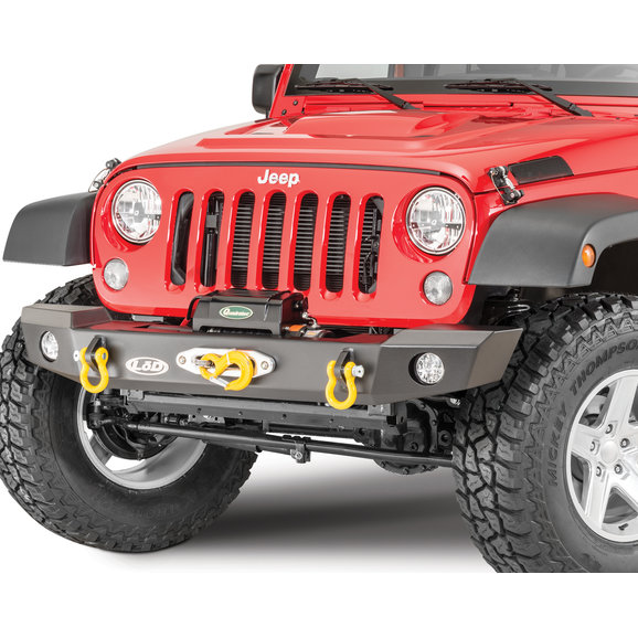 LoD Offroad Signature Series Mid-Width Front Winch Bumper without Bull Bar LoD Offroad JFB0741 Signature Series Mid-Width Front Winch Bumper without Bull Bar for 07-18 Jeep Wrangler JK
