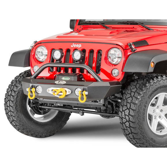 LoD Offroad Offroad Signature Series Shorty Front Winch Bumper with Bull Bar LoD Offroad JFB0733 Offroad Signature Series Shorty Front Winch Bumper with Bull Bar for 07-18 Jeep Wrangler JK