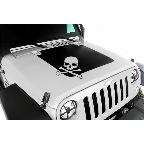 Rugged Ridge Vinyl Skull Hood Black Out Rugged Ridge 12300.13 Vinyl Skull Hood Black Out for 07-18 Jeep Wrangler JK
