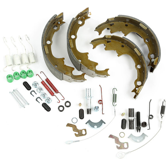 OMIX Rear Brake Shoe Set with Hardware OMIX 16766.05 Rear Brake Shoe Set with Hardware for 90-00 Jeep Wrangler YJ, TJ & Cherokee XJ with 9" X 2-1/2" Drums