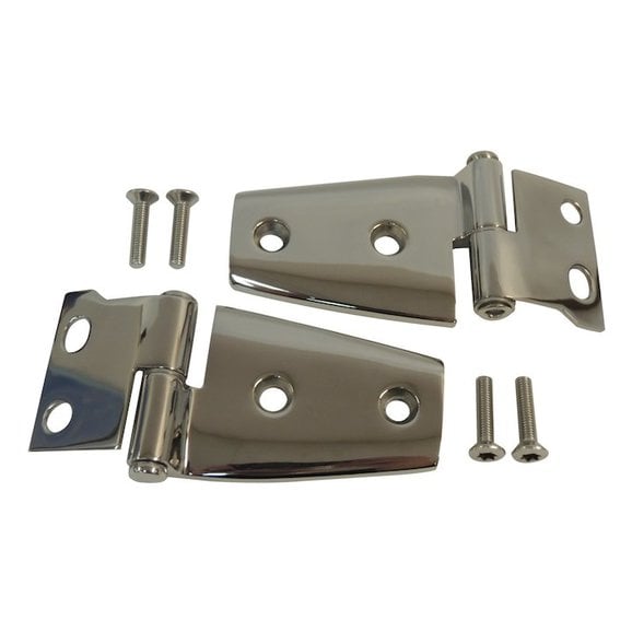 Crown Automotive Stainless Steel Hood Hinge Set Crown Automotive RT34100 Stainless Steel Hood Hinge Set for 07-18 Jeep Wrangler JK