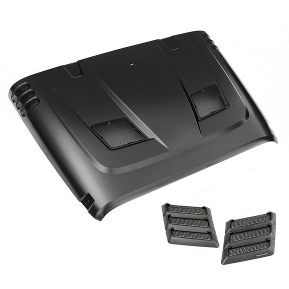Rugged Ridge Performance Vented Hood Kit Rugged Ridge 17759.02 Performance Vented Hood Kit for 07-18 Jeep Wrangler JK
