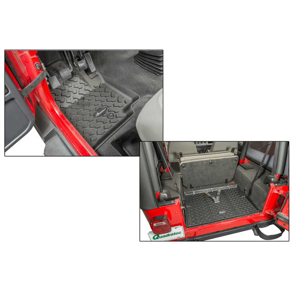 Quadratec Front & Cargo Floor Liners Quadratec Front & Cargo Floor Liners for 76-95 Jeep CJ & Wrangler YJ