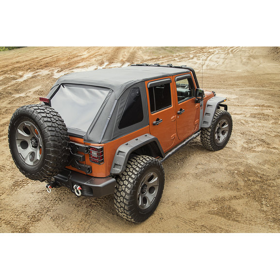 Rugged Ridge Bowless Soft Top Rugged Ridge 13750.38 Bowless Soft Top for 07-18 Jeep Wrangler Unlimited JK 4 Door