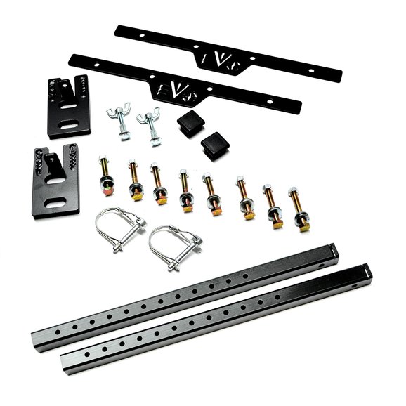 EVO Manufacturing Quick Release Mudflap Bracket Kit EVO Manufacturing EVO-1118B Quick Release Mudflap Bracket Kit for 07-18 Jeep Wrangler JK