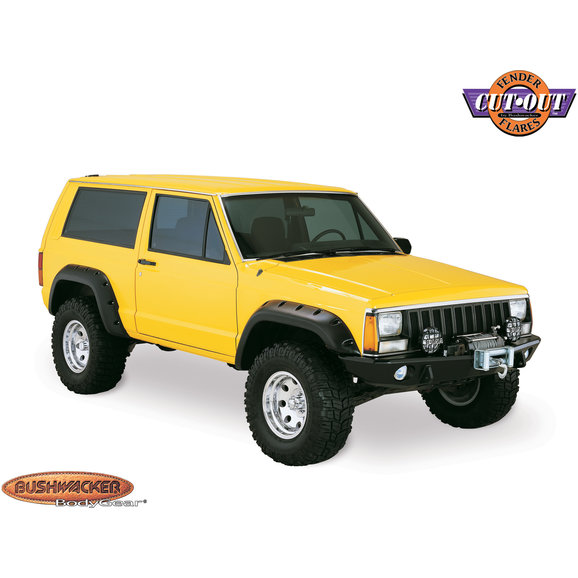 bushwacker 10912 07 cut out fender flares for 84 96 jeep cherokee xj