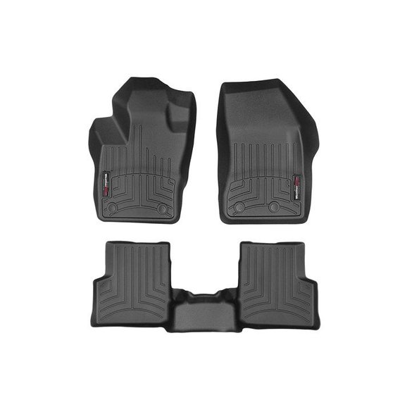 WeatherTech DigitalFit Front & Rear FloorLiner in Black WeatherTech 44814-1-2 DigitalFit Front & Rear FloorLiner in Black for 15-19 Jeep Renegade
