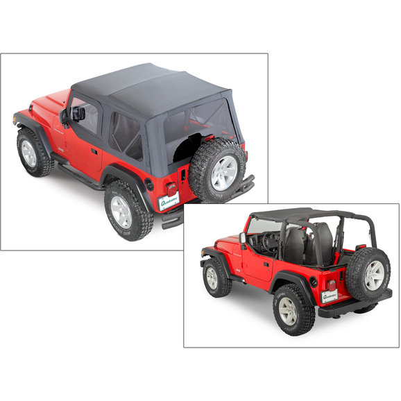 QuadraTop Premium Sailcloth Replacement Soft Top with Upper Doors