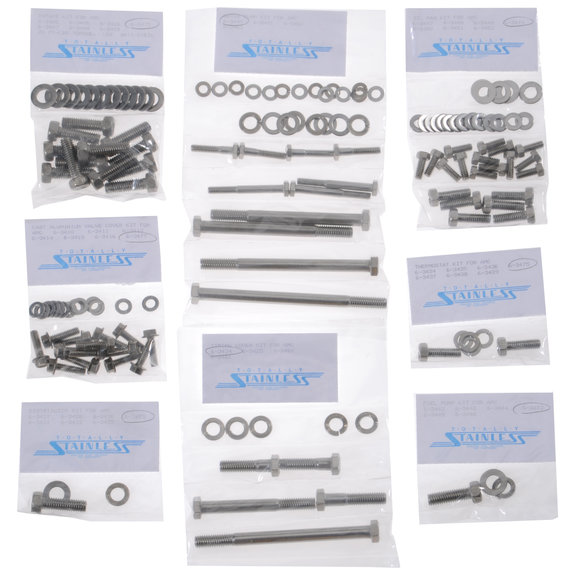 Totally Stainless Hex Head Engine Bolt Kit Totally Stainless 6-3476 Hex Head Engine Bolt Kit for 72-81 CJ-5, CJ-6 & CJ-7 with 304c.i. AMC Engine & Metal Valve Cover