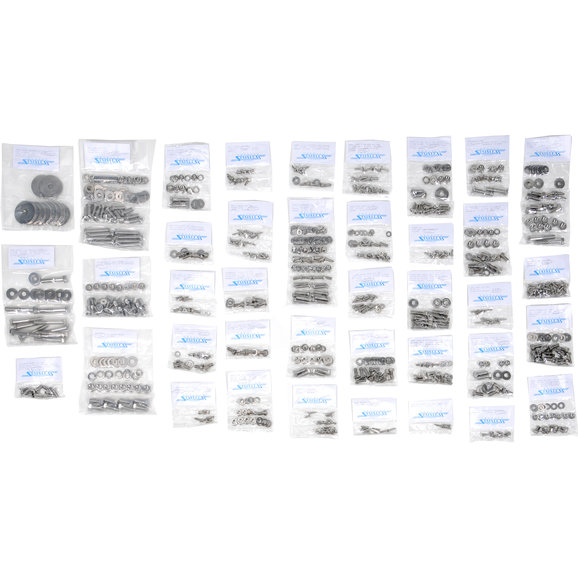 Totally Stainless Body Hardware Kit Totally Stainless 6-2487 Body Hardware Kit for 76-86 Jeep CJ-7 with Hard Top