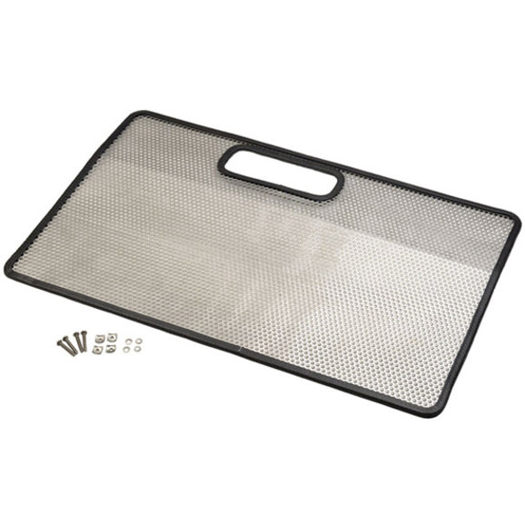 Kentrol Polished Stainless Steel Bug Shield Kentrol 30490 Polished Stainless Steel Bug Shield for 97-06 Jeep Wrangler TJ