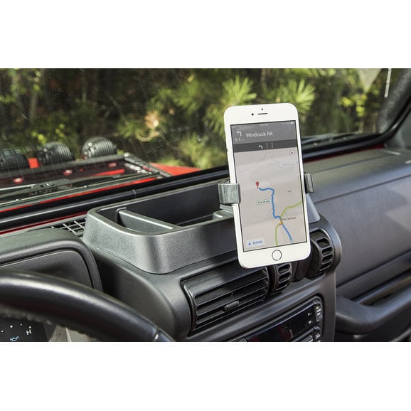 Rugged Ridge  Dash Multi-Mount System with Phone Holder for 97-06 Jeep  Wrangler TJ & Unlimited | Quadratec