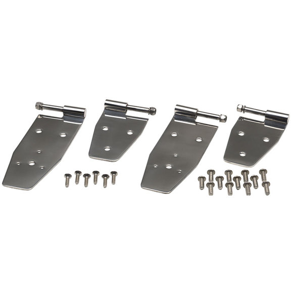 Kentrol 30469 Polished Stainless Steel Full Door Hinges for 94-95 Jeep  Wrangler YJ | Quadratec